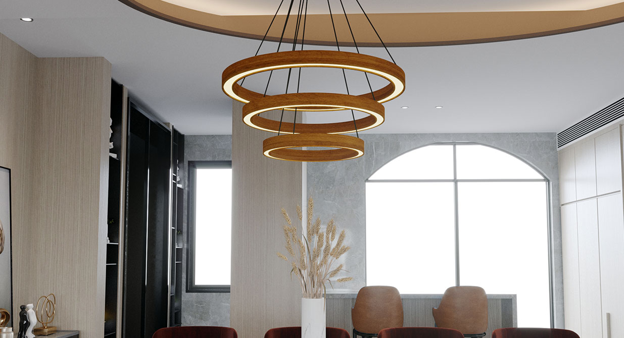 TRIBLE Pendant Lighting - Wood Lighting